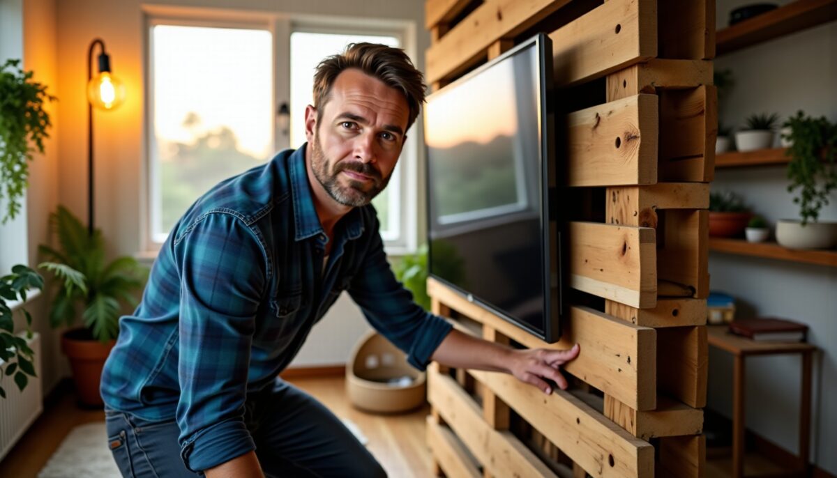 Construisez facilement une paroi TV en palettes directement chez vous